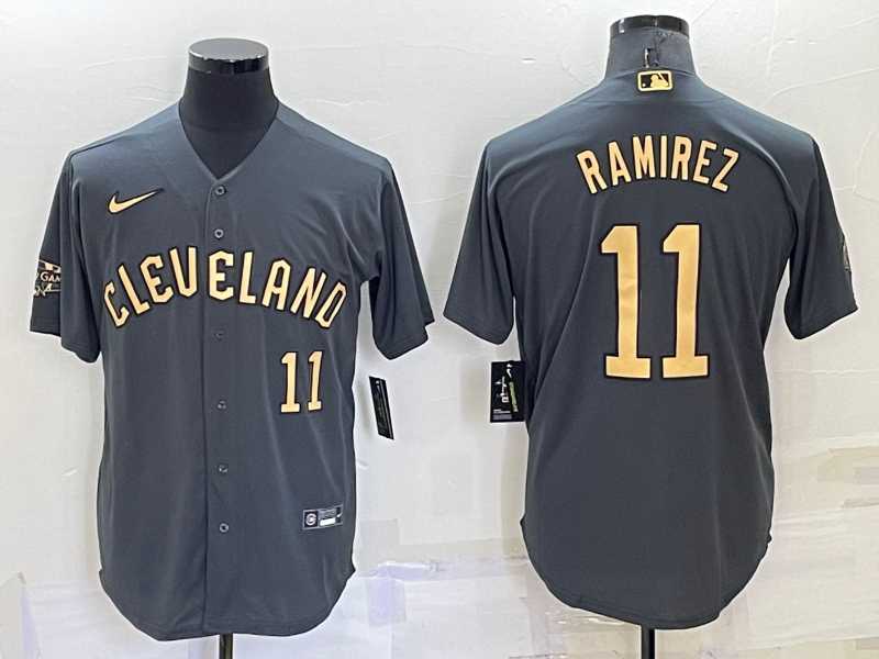 Cleveland Indians #11 Jose Ramirez Number Grey 2022 All Star Stitched Cool Base Nike Jersey,We sell and wholesale Cleveland Indians #11 Jose Ramirez Number Grey 2022 All Star Stitched Cool Base Nike Jersey on line form chian!